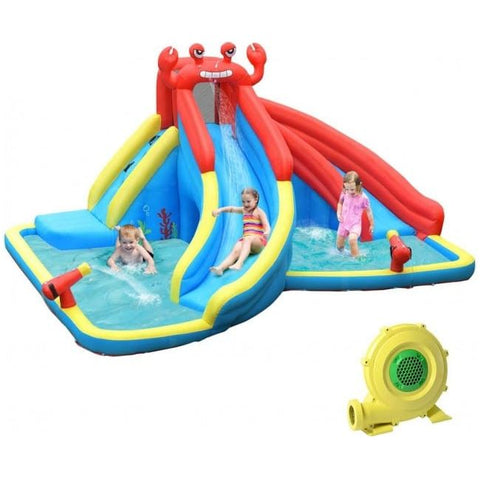 Costway Water Parks & Slides Inflatable Water Slide Bounce House with Water Cannon and Air Blower by Costway 781880243724 63529184 Inflatable Water Slide Bounce House Water Cannon Air Blower by Costway