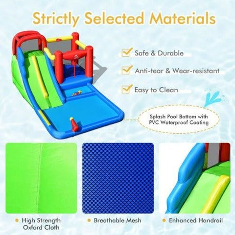 Costway Water Parks & Slides Inflatable Water Slide with Ocean Balls for Kids without Blower by Costway 781880250616 85296304
