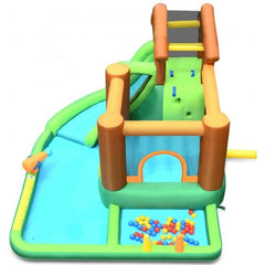 Inflatable Waterslide Bounce House Climbing Wall by Costway