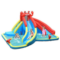 Inflatable Water Slide Crab Dual Slide Bounce House by Costway