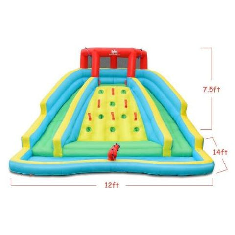 Costway Water Slides Not Included Double Side Inflatable Water Slide Park with Climbing Wall by Costway 7461758022530 47928615
