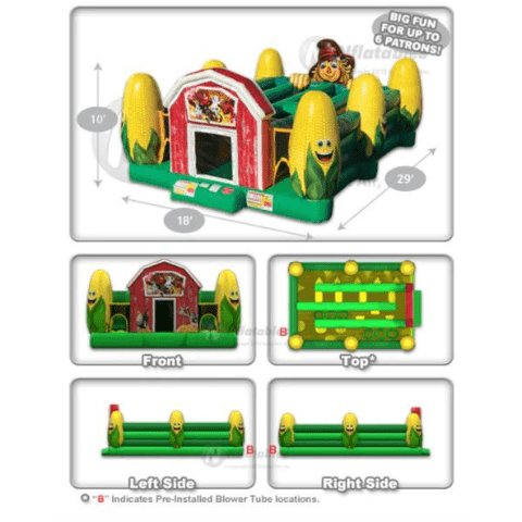 Cutting Edge Inflatable Bouncers 10'H Corn Maze Obstacle Course by Cutting Edge 781880217619 OB180301 10'H Corn Maze Obstacle Course by Cutting Edge SKU# OB180301