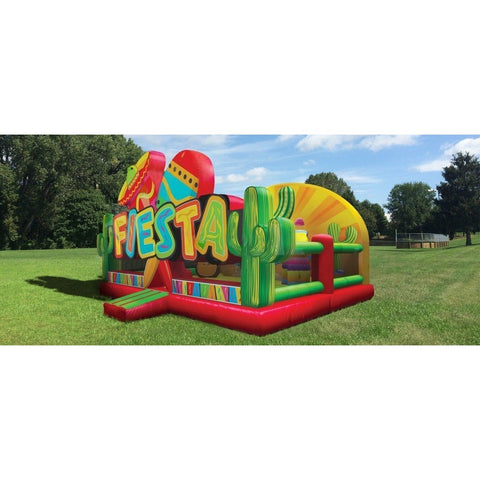Cutting Edge Inflatable Bouncers 12'H Fiesta Playland by Cutting Edge 781880294436 P100101 14'H Dragon Hide-n-Slide Kid Combo by Cutting Edge SKU#K160101