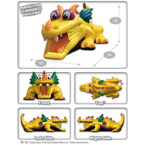 Cutting Edge Inflatable Bouncers 14'H Dragon Hide-n-Slide Kid Combo by Cutting Edge 781880294344 K160101 14'H Dragon Hide-n-Slide Kid Combo by Cutting Edge SKU#K160101