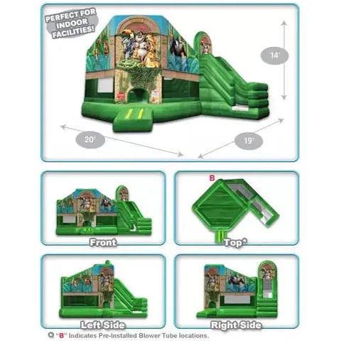 Cutting Edge Inflatable Bouncers 14'H It’s A Zoo! Club/Slide Combo by Cutting Edge 781880208228 SG100601 14'H It’s A Zoo! Club/Slide Combo by Cutting Edge SKU#SG100601