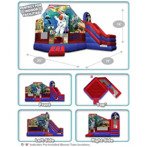 Cutting Edge Inflatable Bouncers 14'H Space Camp Club/Slide Combo by Cutting Edge 781880214854 SG100501 14'H Space Camp Club/Slide Combo by Cutting Edge SKU#SG100501