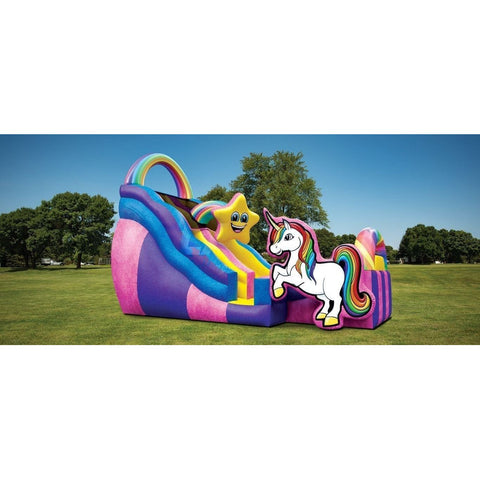 Cutting Edge Inflatable Bouncers 16'H Rainbow Unicorn Wet/Dry Slide by Cutting Edge 781880299530 S4501011 16'H Rainbow Unicorn Wet/Dry Slide by Cutting Edge SKU#S4501011