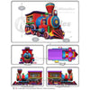 Image of Cutting Edge Inflatable Bouncers 17'H Wacky Train Combo by Cutting Edge 781880213406 BC380201 17'H Wacky Train Combo by Cutting Edge SKU#BC380201