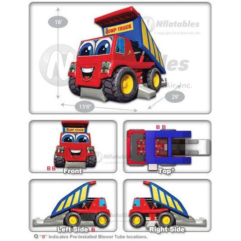 Cutting Edge Inflatable Bouncers 18'H Jump Truck Combo™ (Red/Blue) by Cutting Edge 781880214342 BC370201 18'H Jump Truck Combo™ (Red/Blue) by Cutting Edge SKU #BC370201