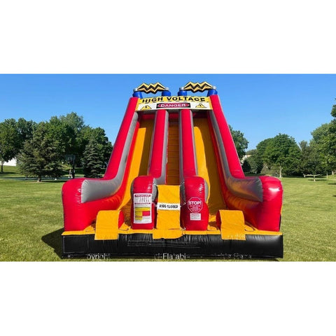 Cutting Edge Inflatable Bouncers 22'H High Voltage (22') Dual Slide by Cutting Edge S260107HV 16' 06"H Construction KidZone Wet/Dry Combo Cutting Edge SKU#BC431301