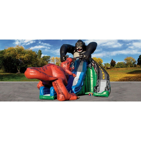 Cutting Edge Inflatable Bouncers 28'H Kongo Krazy Dual Slide by Cutting Edge 781880245735 S170101D 28'H Kongo Krazy Dual Slide by Cutting Edge SKU#S170101D