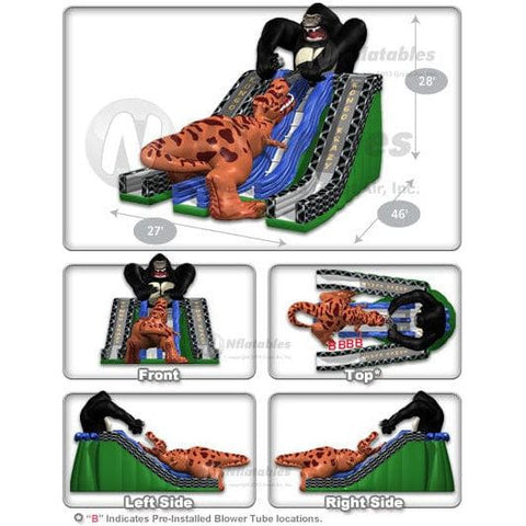Cutting Edge Inflatable Bouncers 28'H Kongo Krazy Triple Slide by Cutting Edge 781880294894 S170101T 28'H Kongo Krazy Triple Slide by Cutting Edge SKU#S170101T