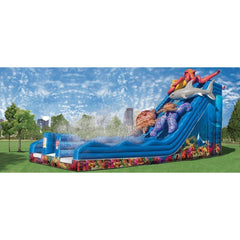 Cutting Edge Inflatable Bouncers 29'H Ocean Quest Dual Water Slide by Cutting Edge 781880294597 S380301 29'H Ocean Quest Dual Water Slide by Cutting Edge  SKU#S380301