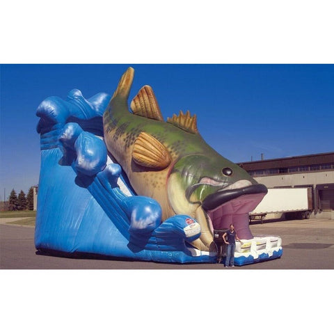Cutting Edge Inflatable Bouncers 33'H Giant Bass Dual Slide by Cutting Edge S150301 24'H Wally Whale Jr. Water Slide by Cutting Edge SKU#S150301