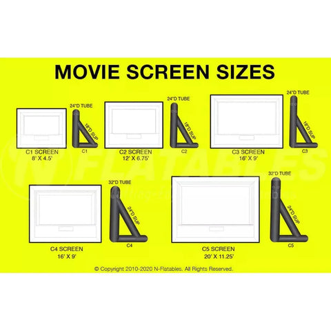 Cutting Edge Inflatable Bouncers A2 Movie Screen (25‘x14’) by Cutting Edge 781880213611 CNA2 A2 Movie Screen (25‘x14’) by Cutting Edge SKU#CNA2