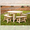 Image of Dundalk Leisurecraft Outdoor Furniture CT  Round Log Dining Set CT5044 by Dundalk Leisurecraft CT5044