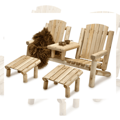 Dundalk Leisurecraft Outdoor Furniture Log Couples Seating Set CT2344 by Dundalk Leisurecraft CT2344