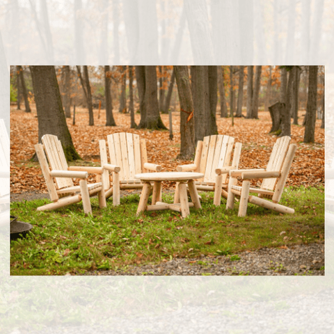 Dundalk Leisurecraft Outdoor Furniture Log  Family Seating Set CT2144 by Dundalk Leisurecraft CT2144