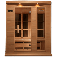 Maxxus 3-Person Low EMF (Under 8MG) FAR Infrared Sauna (Canadian Hemlock) by Dynamic Saunas Direct