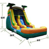 Image of Eagle Bounce Inflatable Bouncers 13'H Palm Tree Water Slide by Eagle Bounce