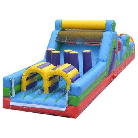 Eagle Bounce Inflatable Bouncers 85'L Obstacle Course w Removable Pool by Eagle Bounce