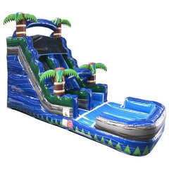 Eagle Bounce Inflatable Bouncers Included 18'H Blue Slide Wet n Dry by Eagle Bounce 781880257196 WS-3204-WLG