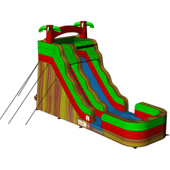 Eagle Bounce Inflatable Bouncers Included 19'H Volcano Slide Wet n' Dry by Eagle Bounce