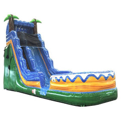 Eagle Bounce Inflatable Bouncers Included 22'H Green Slide With Pool by Eagle Bounce 781880256380 WS-3061-WLG