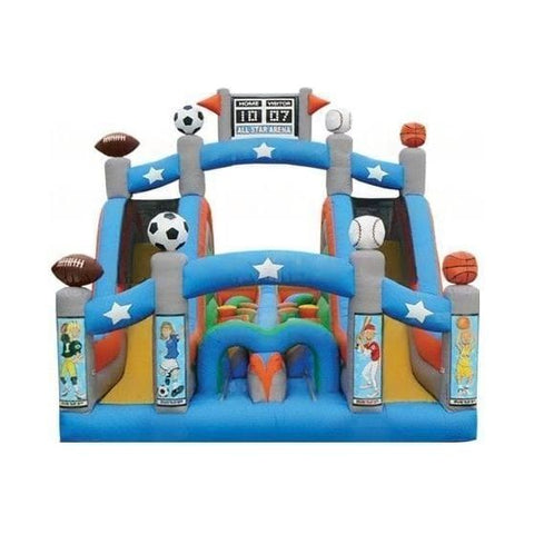 eInflatables Inflatable Bouncers 16'H Inflatable Obstacle Course 1 Piece Mini Turbo Rush All Star by eInflatables 781880287773 521A 16'H Obstacle Course 1 Piece Mini Turbo Rush All Star by eInflatables