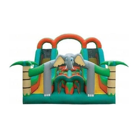 eInflatables Inflatable Bouncers 16'H Inflatable Obstacle Course 1 Piece Mini Turbo Rush Jungle by eInflatables 781880287759 521J 16'H Obstacle Course 1 Piece Mini Turbo Rush Jungle by eInflatables