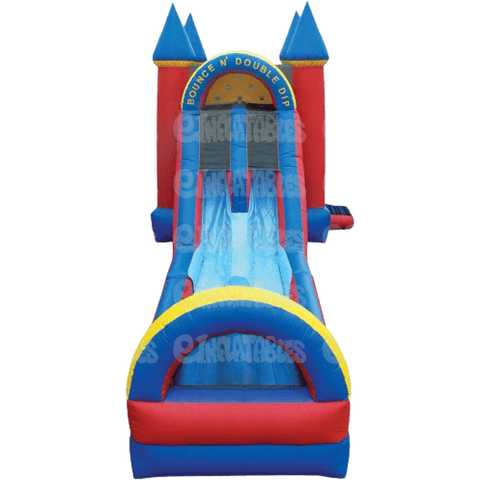 eInflatables Inflatable Bouncers 18'H Bounce N Double Dip Dual lane w/ Landing by eInflatables 781880286394 392 18'H Bounce N Double Dip Dual lane w/ Landing by eInflatables SKU# 392