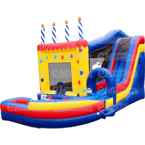 eInflatables Inflatable Bouncers 18'H Jump N Splash Birthday Cake w/ Landing by eInflatables 781880286318 6564 18'H Jump N Splash Birthday Cake w/ Landing by eInflatables SKU# 6564