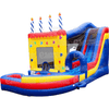 Image of eInflatables Inflatable Bouncers 18'H Jump N Splash Birthday Cake w/ Landing by eInflatables 781880286318 6564 18'H Jump N Splash Birthday Cake w/ Landing by eInflatables SKU# 6564
