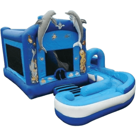 eInflatables Inflatable Bouncers 18'H Jump N Splash Under The Sea w/ Landing by eInflatables 781880286356 365 18'H Jump N Splash Under The Sea w/ Landing by eInflatables SKU# 365