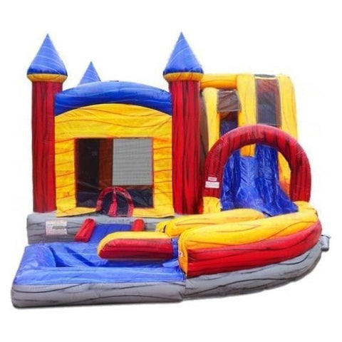 eInflatables Inflatable Bouncers 18'H Mystic Jump N Splash Double Lane with Pool by eInflatables 781880216377 5187 18'H Mystic Jump N Splash Double Lane with Pool eInflatables SKU# 5187