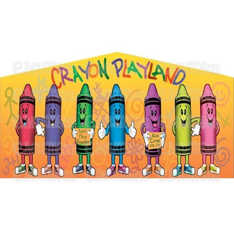 eInflatables Inflatable Bouncers Small Crayon Playland Art Panel by eInflatables 781880257509 AC-0930-S-einflatables Crayon Playland Art Panel by eInflatables SKU#AC-0930