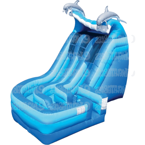 eInflatables Water Parks & Slides 16'H Dolphin Wild Splash with Landing by eInflatables 781880269571 753 16'H Dolphin Wild Splash with Landing by eInflatables SKU#753