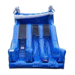 18'H Aqua Rock Dual Lane Splash Down 2 (Slide Only) by eInflatables