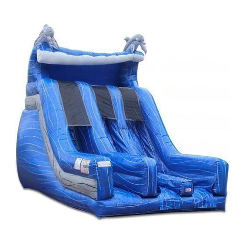 eInflatables Water Parks & Slides 18'H Aqua Rock Dual Lane Splash Down 2 (Slide Only) by eInflatables 781880298731 5204zz 18'H Dual Lane Super Splash Down (Slide Only) eInflatables SKU# 602zz