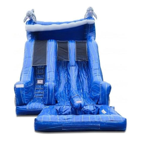 eInflatables Water Parks & Slides 18'H Aqua Rock Dual Lane Splash Down 2 with Pool by eInflatables 5204