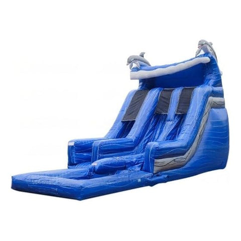 eInflatables Water Parks & Slides 18'H Aqua Rock Dual Lane Splash Down 2 with Pool by eInflatables 781880213154 5204