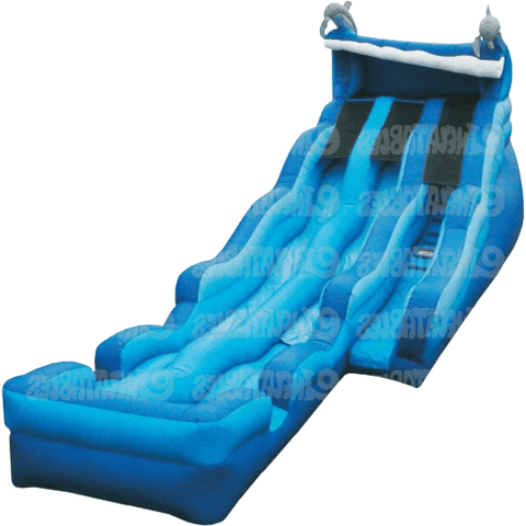 eInflatables Water Parks & Slides 18'H Dolphin Rip N Dip with Landing by eInflatables 781880269618 683 18'H Dolphin Rip N Dip with Landing by eInflatables SKU#683