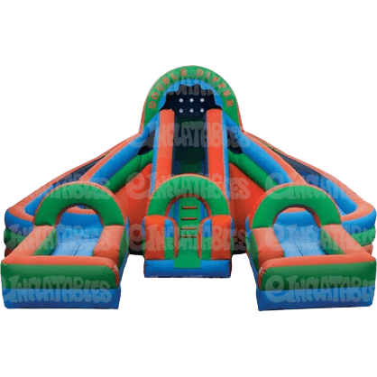 eInflatables Water Parks & Slides 18'H Double Dipper Tropical with Landings by eInflatables 781880269694 747 18'H Double Dipper Tropical with Landings by eInflatables SKU#747