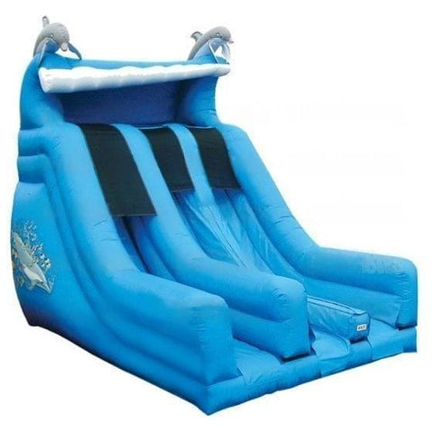 eInflatables Water Parks & Slides 18'H Dual Lane Super Splash Down (Slide Only) by eInflatables 781880270522 602zz 18'H Dual Lane Super Splash Down (Slide Only) eInflatables SKU# 602zz