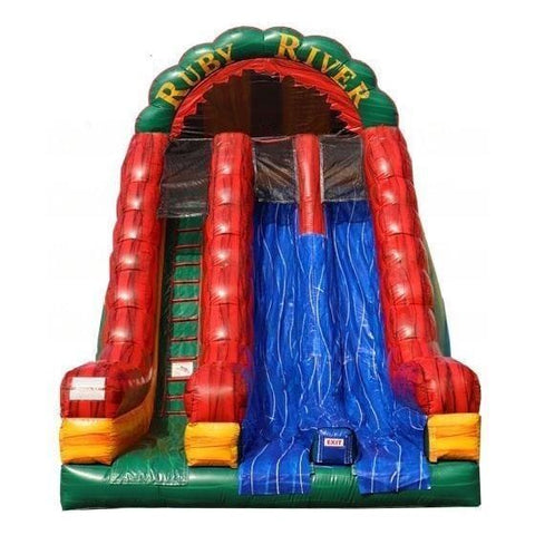 eInflatables Water Parks & Slides 22'H Ruby River Dual Lane Slide by eInflatables 781880298908 5167zz 22'H Ruby River Dual Lane Slide by eInflatables SKU# 5167zz