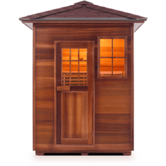 3 Person MoonLight Canadian Cedar Sauna by Enlighten Infrared Saunas