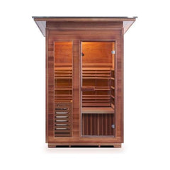 2 Person SunRise Canadian Cedar Sauna by Enlighten Infrared Saunas