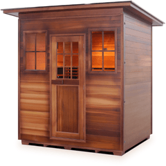 4 Person Sapphire Canadian Cedar Sauna by Enlighten Infrared Saunas