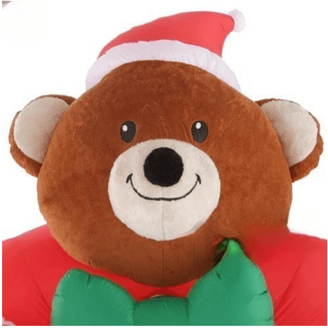 Gemmy Inflatables Christmas Inflatables 11' ANIMATED Plush Teddy Bear Archway w/ Wiggling Bow Tie by Gemmy Inflatables 4' Snowman Head Disco Light by Gemmy Inflatables SKU# GTC00111-4A