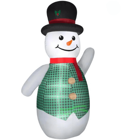 Gemmy Inflatables Christmas Inflatables 12' Gemmy Airblown Inflatable Christmas Dapper Snowman w/ Green Vest and Top Hat by Gemmy Inflatables 781880212966 119215 - 3723711 12'Christmas Dapper Snowman w/ Green Vest Top Hat by Gemmy Inflatables